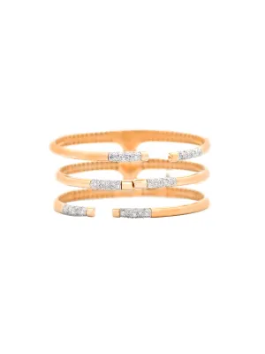 1.25ct Diamond 14K Gold Statement Cuff Bracelet