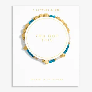 A Littles & Co Happy Little Moments 'YOU GOT THIS" Bracelet In Gold-Tone Plating
