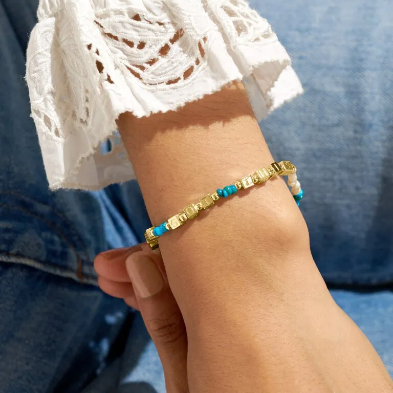 A Littles & Co Happy Little Moments 'YOU GOT THIS" Bracelet In Gold-Tone Plating