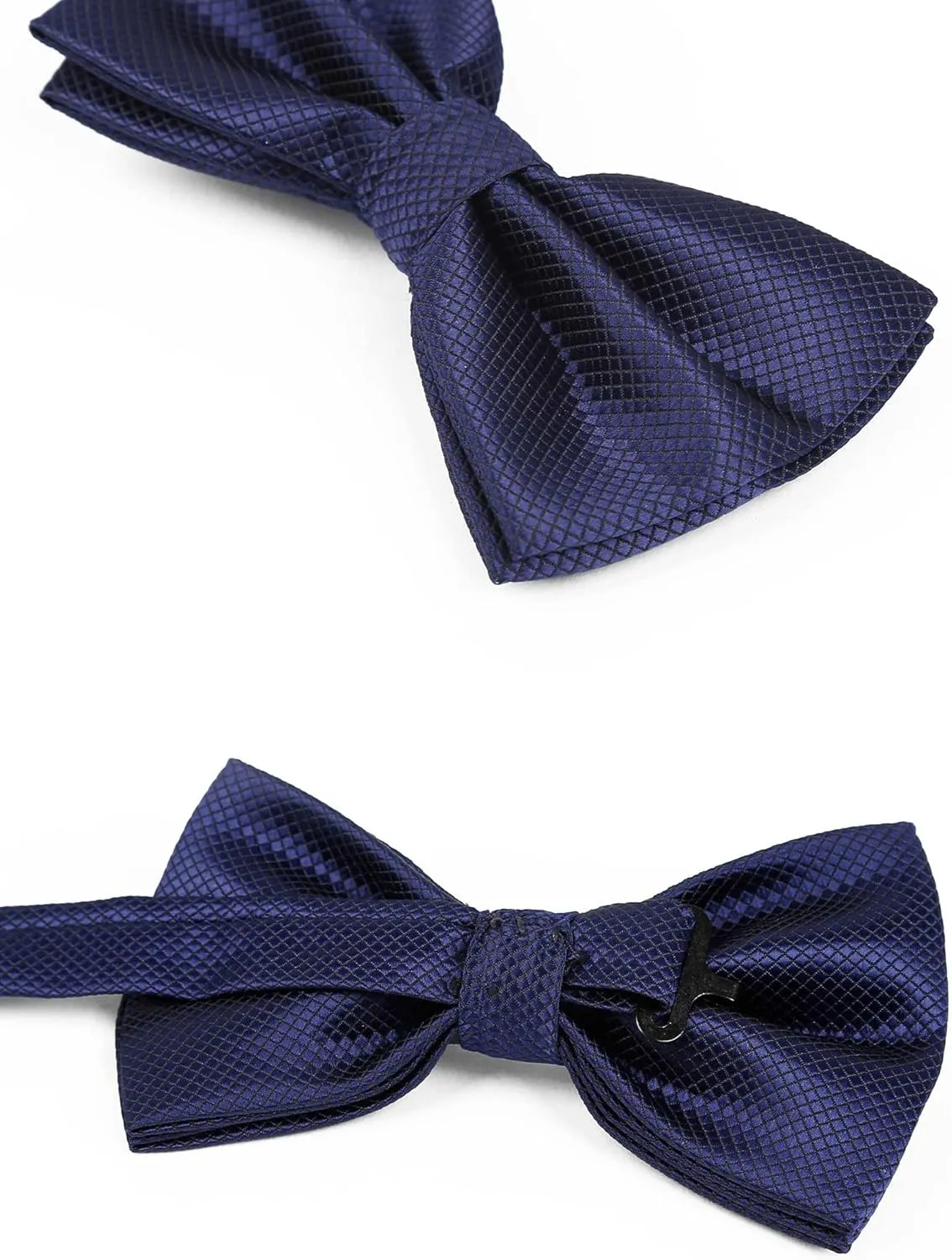 Alizeal Mens Solid Mini Squares Formal Banded Bow Ties