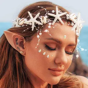 CASDRE Seashell Headband Hair Accessories Starfish Mermaid Headpiece for Women