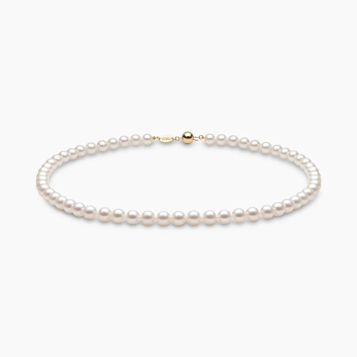 Classic 18K Gold AA Akoya Pearl Necklace