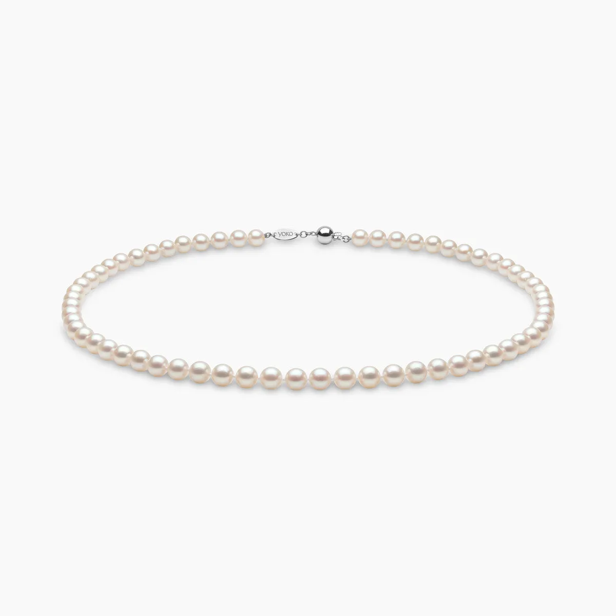 Classic 18K Gold AA Akoya Pearl Necklace