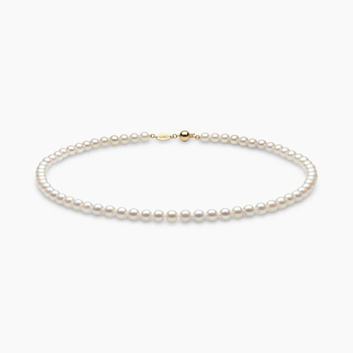 Classic 18K Gold AA Akoya Pearl Necklace