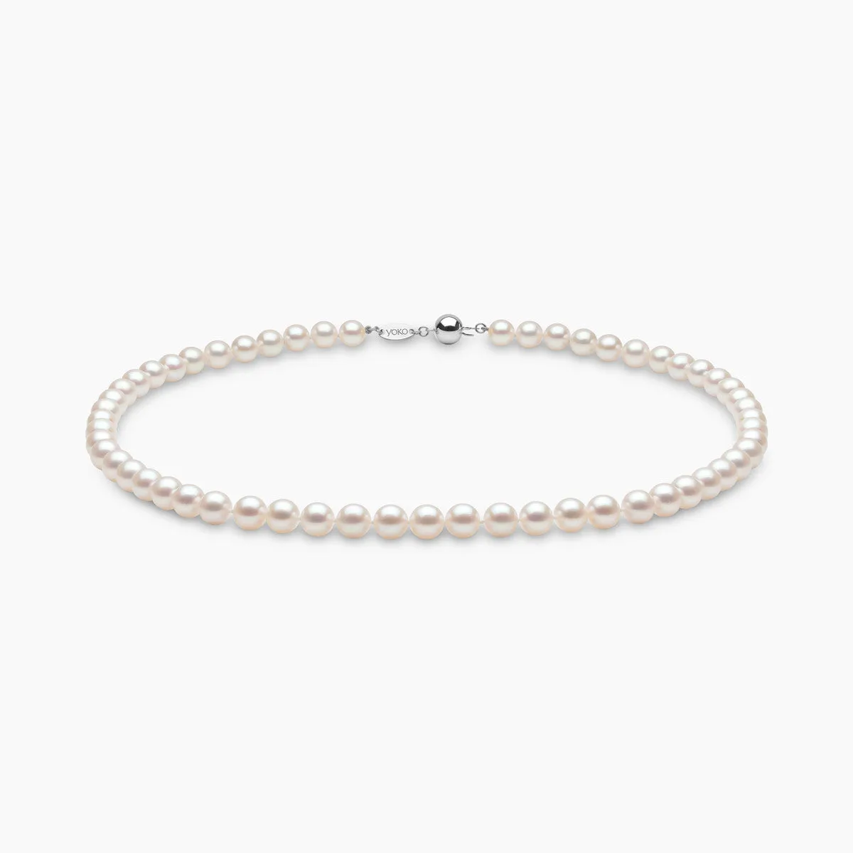 Classic 18K Gold AA Akoya Pearl Necklace