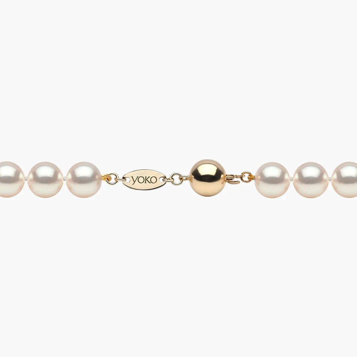 Classic 18K Gold AA Akoya Pearl Necklace