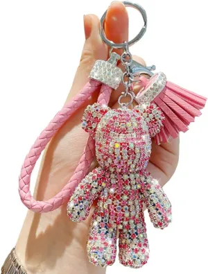 Creative Cool Diamond Bear Design Pendant Keychain Key-Chains Keyrings