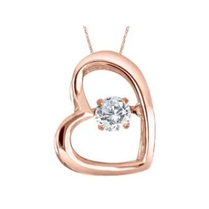 Dancing Diamond Heart Necklace