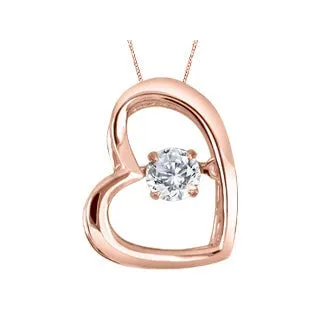 Dancing Diamond Heart Necklace