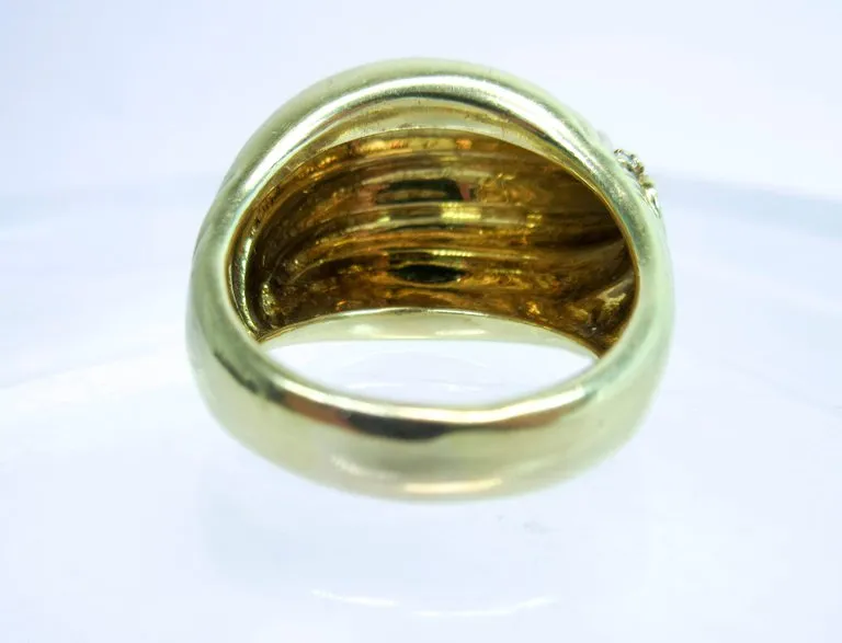 DAVID YURMAN Diamond Ring 18 Karat Yellow Gold Size 7 1/2