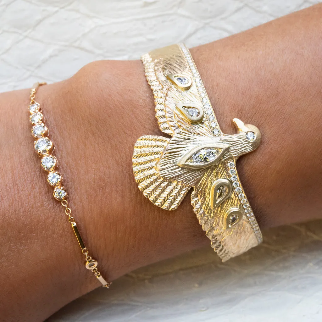 DIAMOND THUNDERBIRD CUFF BRACELET