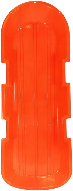 ESP 48" Day Glow Sno-Twin Toboggan  Two-Rider Sled  Tough Polyresin, Diamond-Polished Bottom  Neon Orange 1143