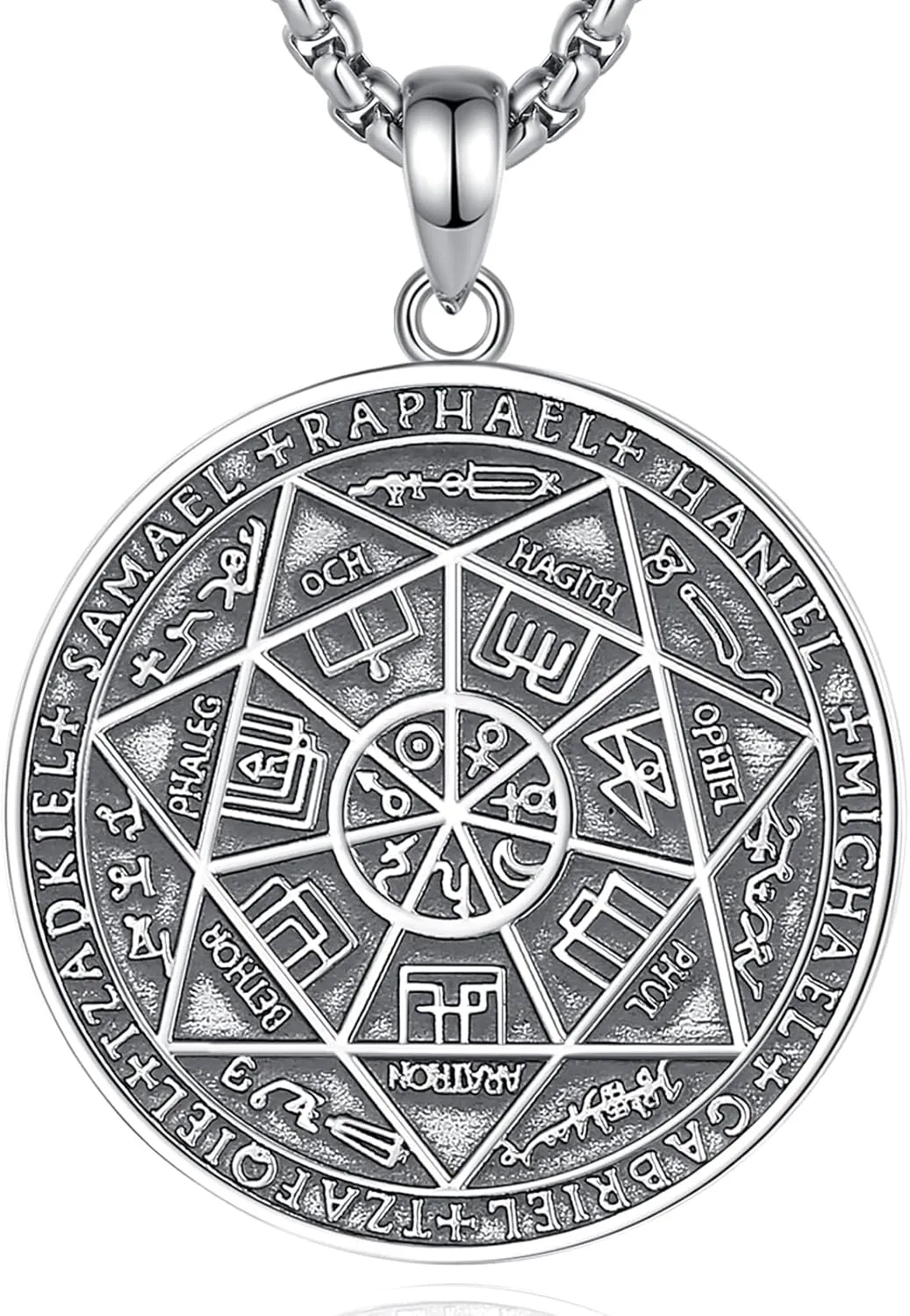 EUDORA 925 Sterling Silver St Christopher/St Benedict/St Michael/Virgin Mary/San Judas Tadeo/Good Shepherd Cross/Archangel Necklace Medal Pendant Protection Religious Amulet Jewelry For Men Women