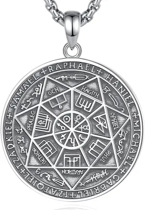 EUDORA 925 Sterling Silver St Christopher/St Benedict/St Michael/Virgin Mary/San Judas Tadeo/Good Shepherd Cross/Archangel Necklace Medal Pendant Protection Religious Amulet Jewelry For Men Women