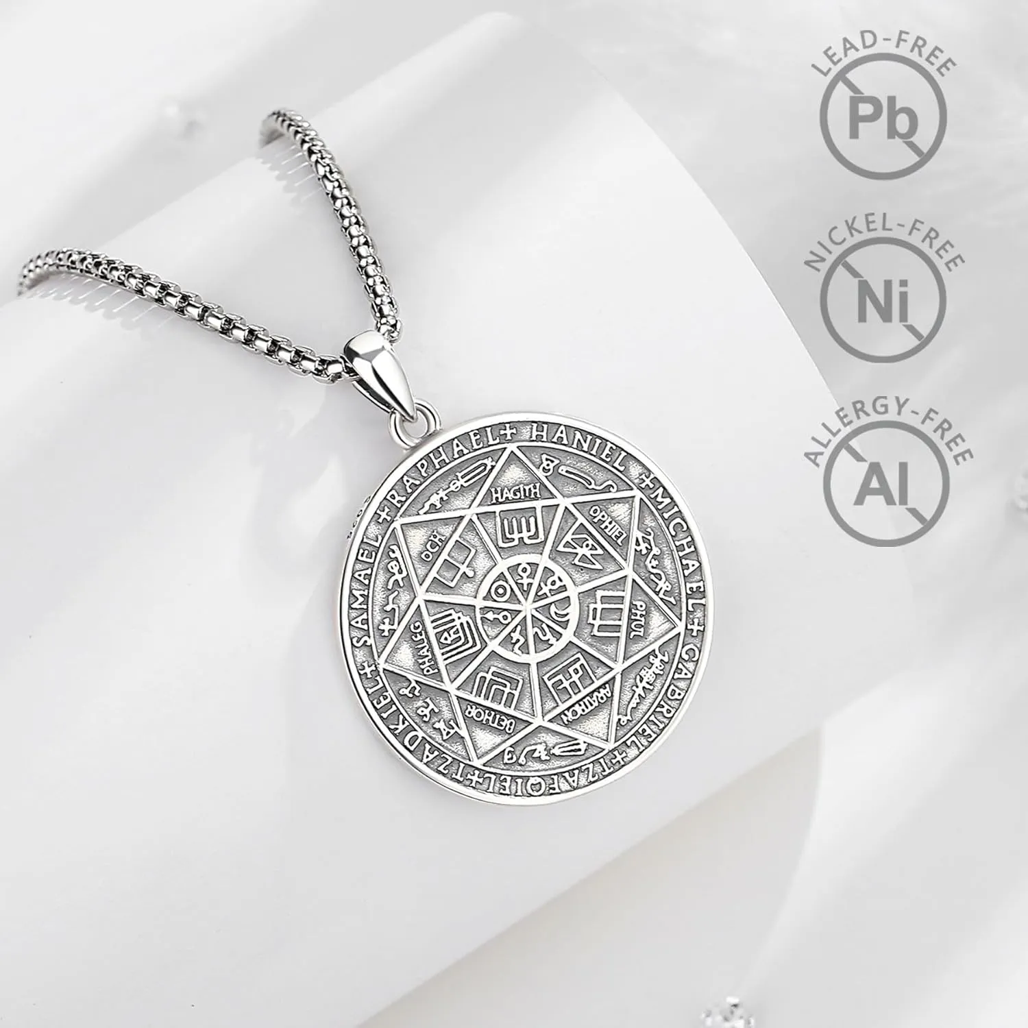 EUDORA 925 Sterling Silver St Christopher/St Benedict/St Michael/Virgin Mary/San Judas Tadeo/Good Shepherd Cross/Archangel Necklace Medal Pendant Protection Religious Amulet Jewelry For Men Women