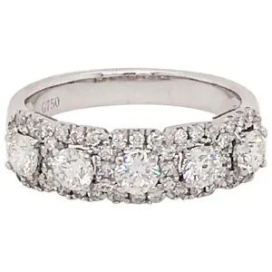 Five Diamond Halo Anniversary Band