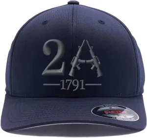 Flex Baseball 2A 1791 and We The People - Protect The 2nd Amendment hat- Custom Embroidered Flex Fitted Baseball Cap