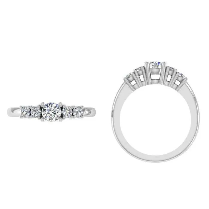 Four Stone Round Diamond Engagement Ring