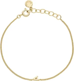 gorjana - Wilder Mini Alphabet Bracelet 6"-7" - 18k Gold or Silver Plated Finish - Personalized Bracelet - Spring Ring Closure - Wearing Stylish Link Bracelet - Timeless and Versatile