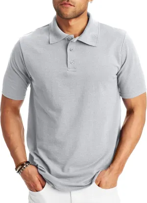 Hanes Mens X-Temp Short Sleeve Polo Shirt, Midweight Men's Shirt