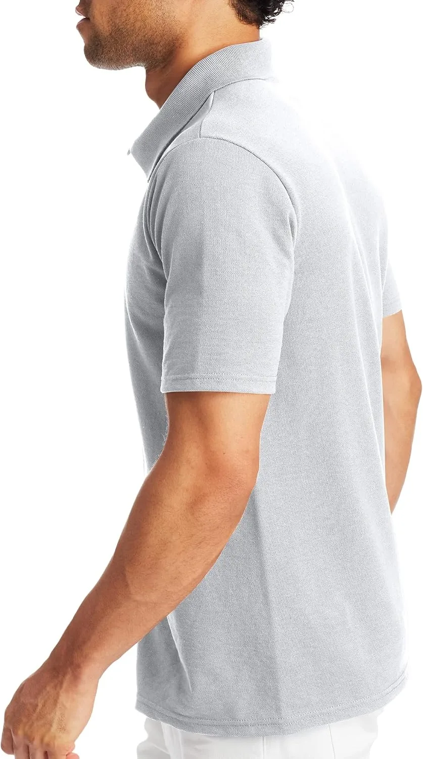 Hanes Mens X-Temp Short Sleeve Polo Shirt, Midweight Men's Shirt