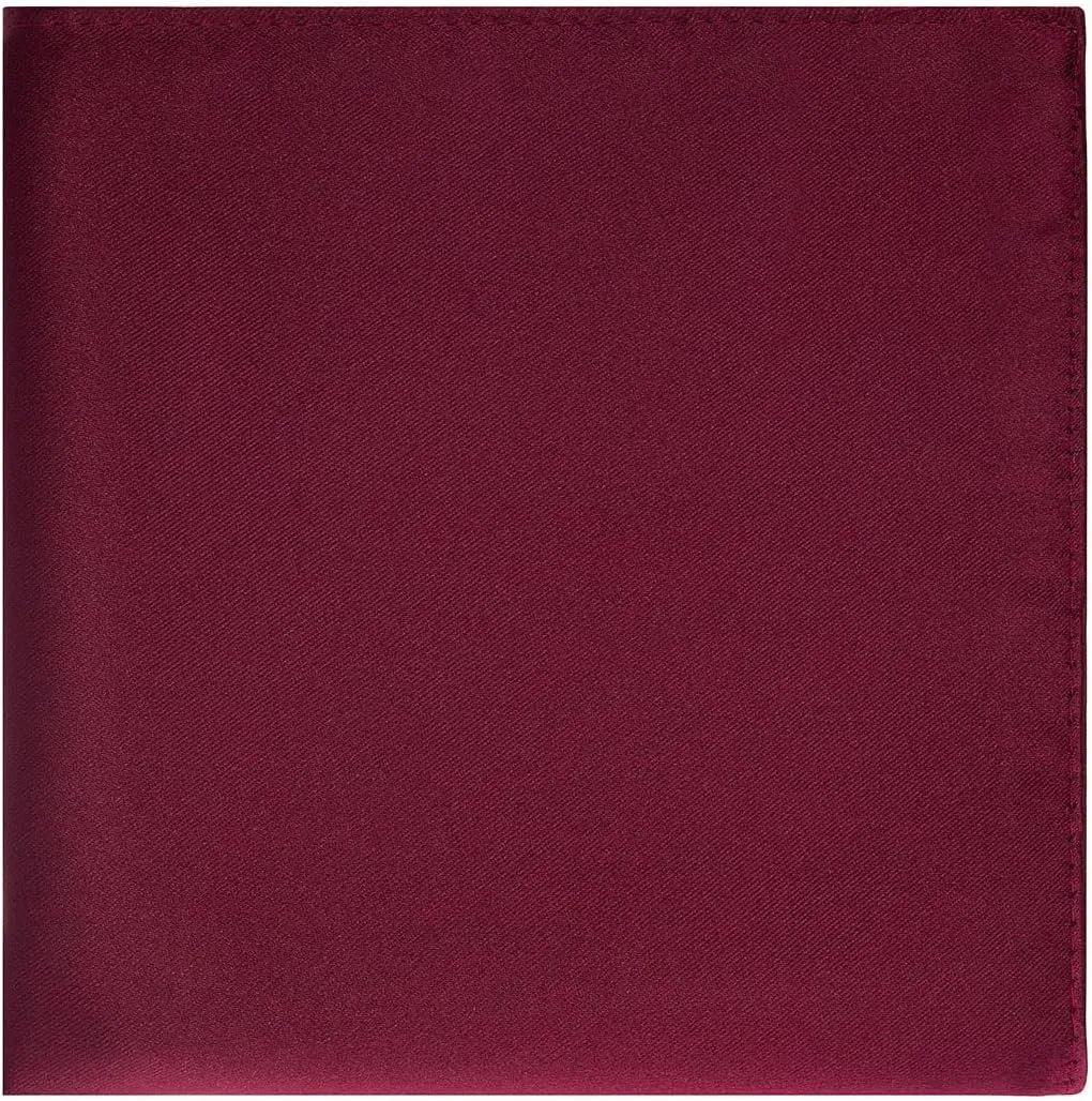 KissTies 1PC/6PCS Satin Pocket Square Solid Color Handkerchief   Gift Box