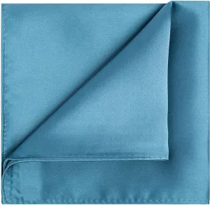 KissTies 1PC/6PCS Satin Pocket Square Solid Color Handkerchief   Gift Box