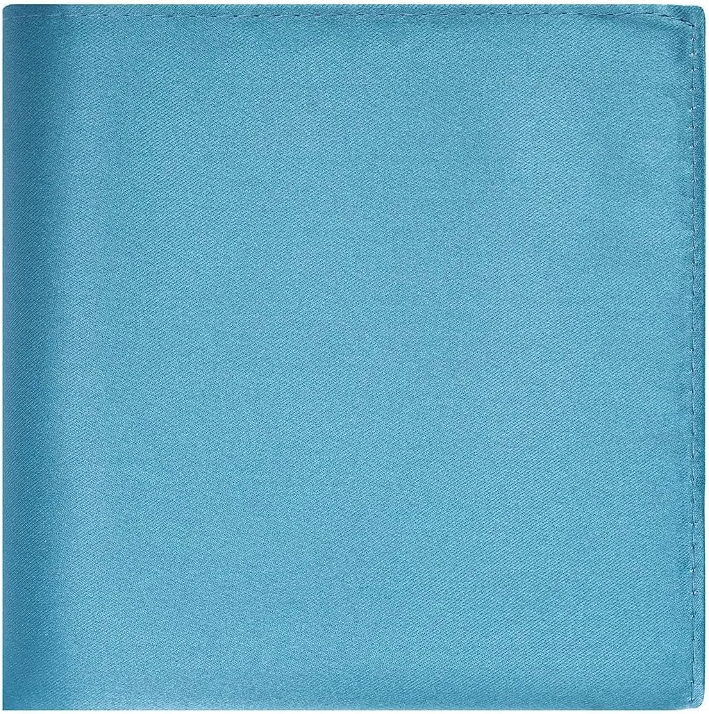 KissTies 1PC/6PCS Satin Pocket Square Solid Color Handkerchief   Gift Box