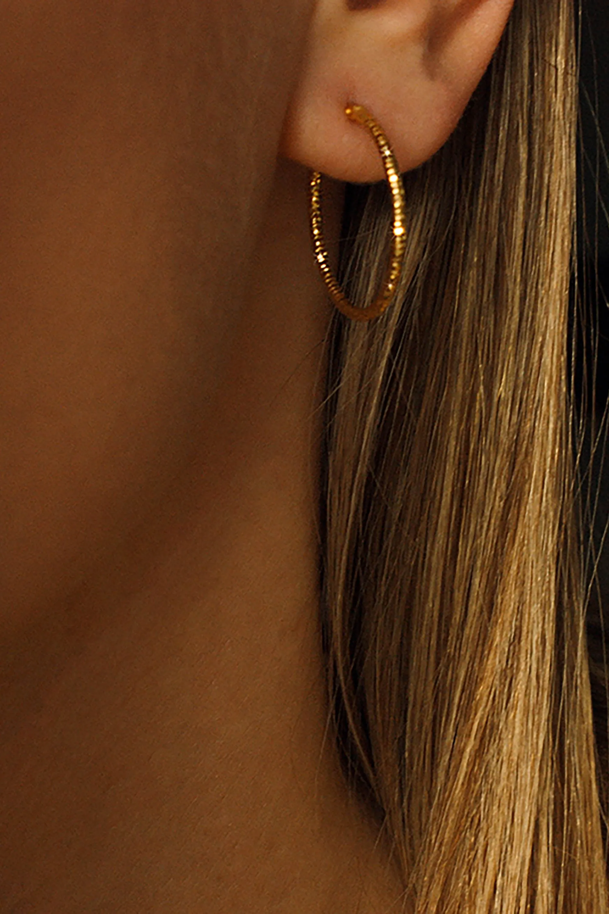 orion earring hoop gold <br> by Neinties
