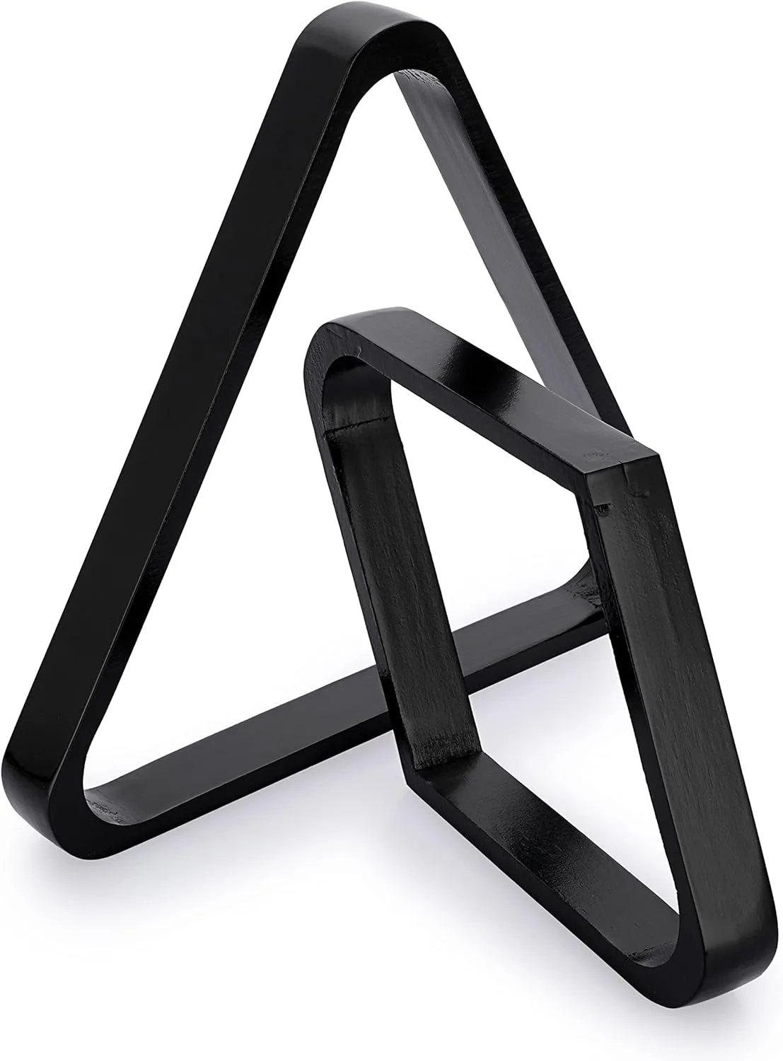 OwnMy Set of 2 Wooden Billiard Ball Rack Set, Vintage Solid Wood Billiard 8-Ball Triangle Rack & 9-Ball Diamond Rack Table Pool Ball Racks