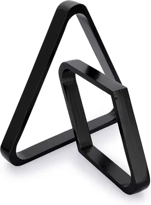 OwnMy Set of 2 Wooden Billiard Ball Rack Set, Vintage Solid Wood Billiard 8-Ball Triangle Rack & 9-Ball Diamond Rack Table Pool Ball Racks