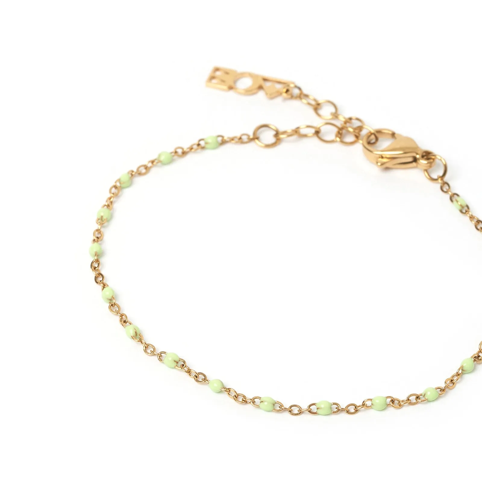 Peggy Gold and Enamel Bracelet - Mint