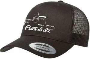 Peterbilt 389 Semi Truck Fully Embroidered YP 6606 Snapback Trucker Fitted Cap