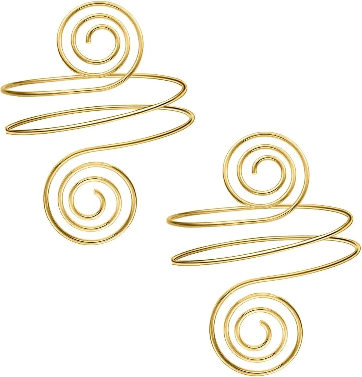 RIOSO 2 Pieces Gold Arm Cuff Upper Arm Band Cuff Bracelets Adjustable Bangle Armband for Women Arm Accessories Jewelry