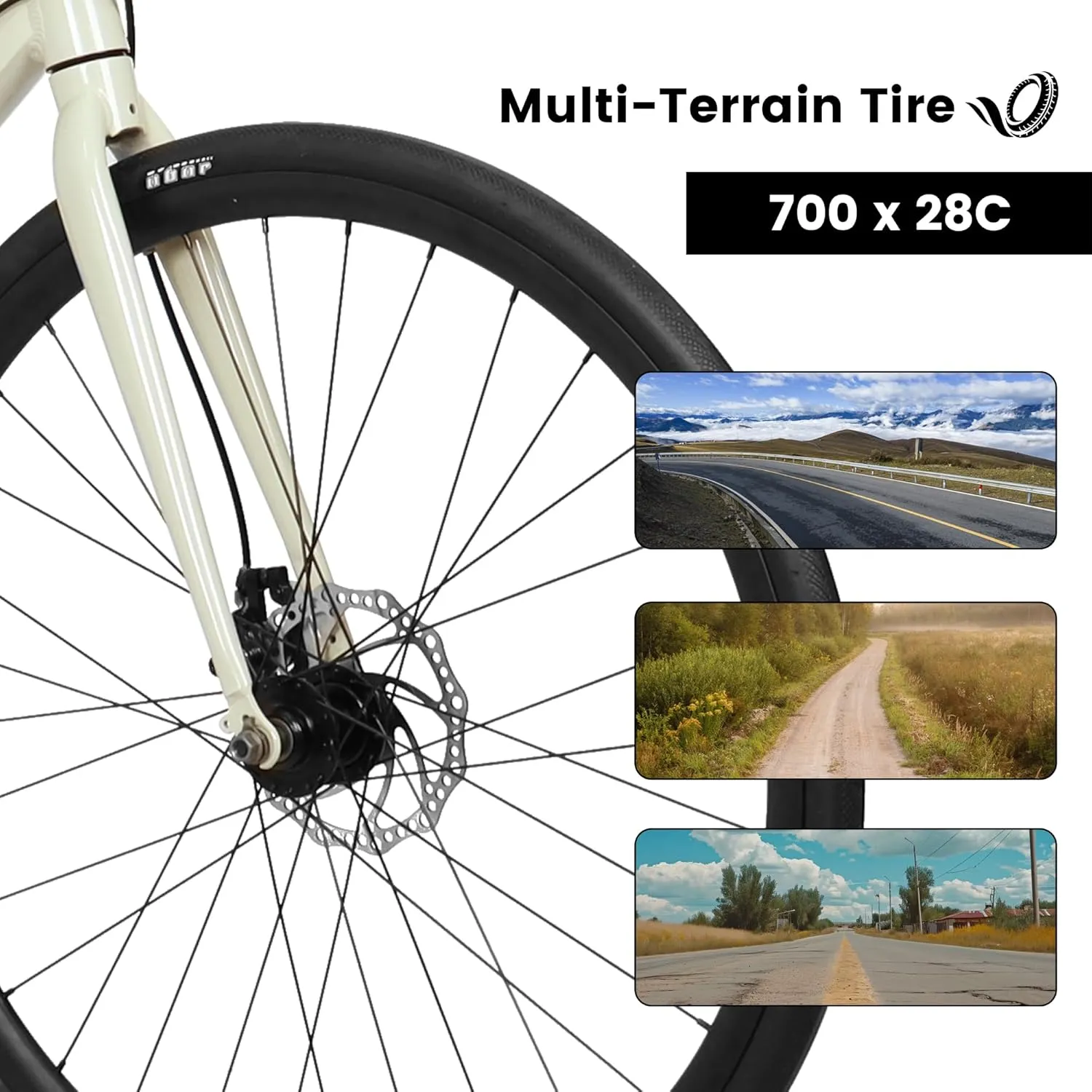 Road Bike 700C Tires, Drop Bar 16 Speeds Hybrid Bike for Men Women, Aluminum Alloy Lightweight Frame Disc Brake Racing Bike, City Commuting Road Bicycle for Men Women, Pink, White, Blue Color
