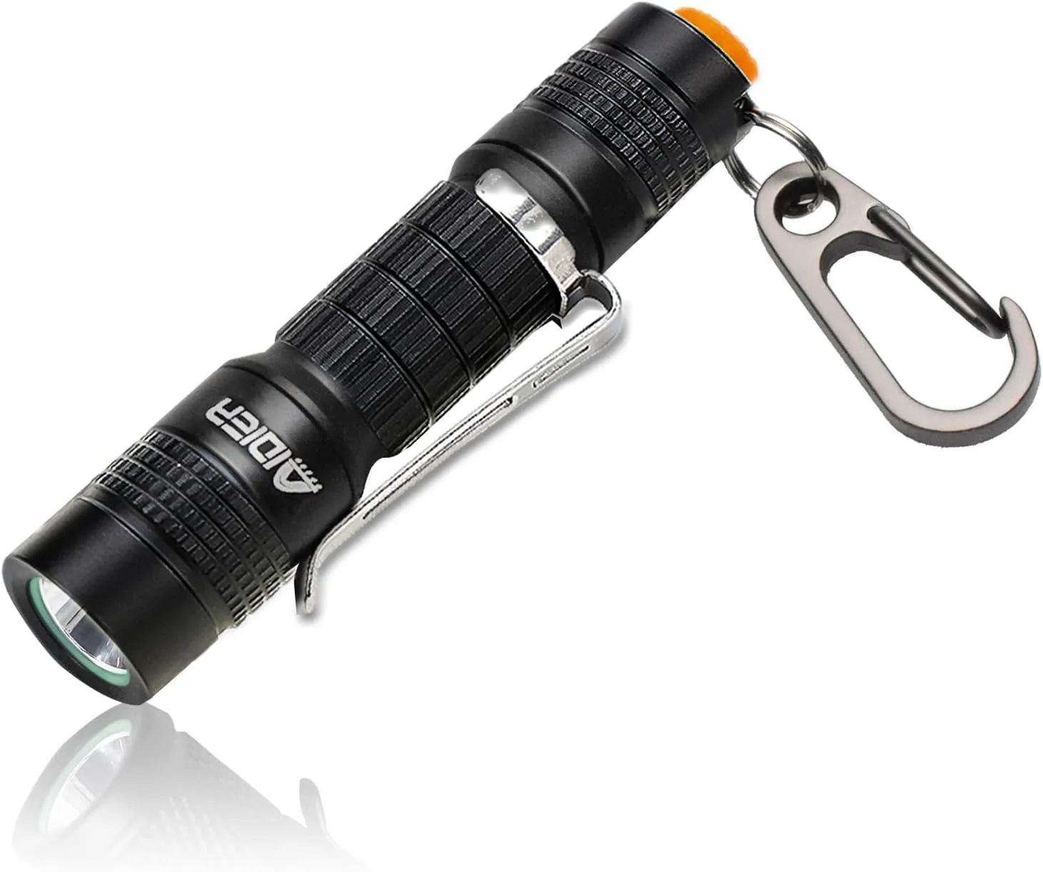 Ultra Bright Compact EDC Keychain LED Flashlight 180lm Pocket Flashlight with Battery IPX7 Waterproof Tail Switch Flashlights for Camping, Hiking, Outdoor Activity and Emergency Lighting
